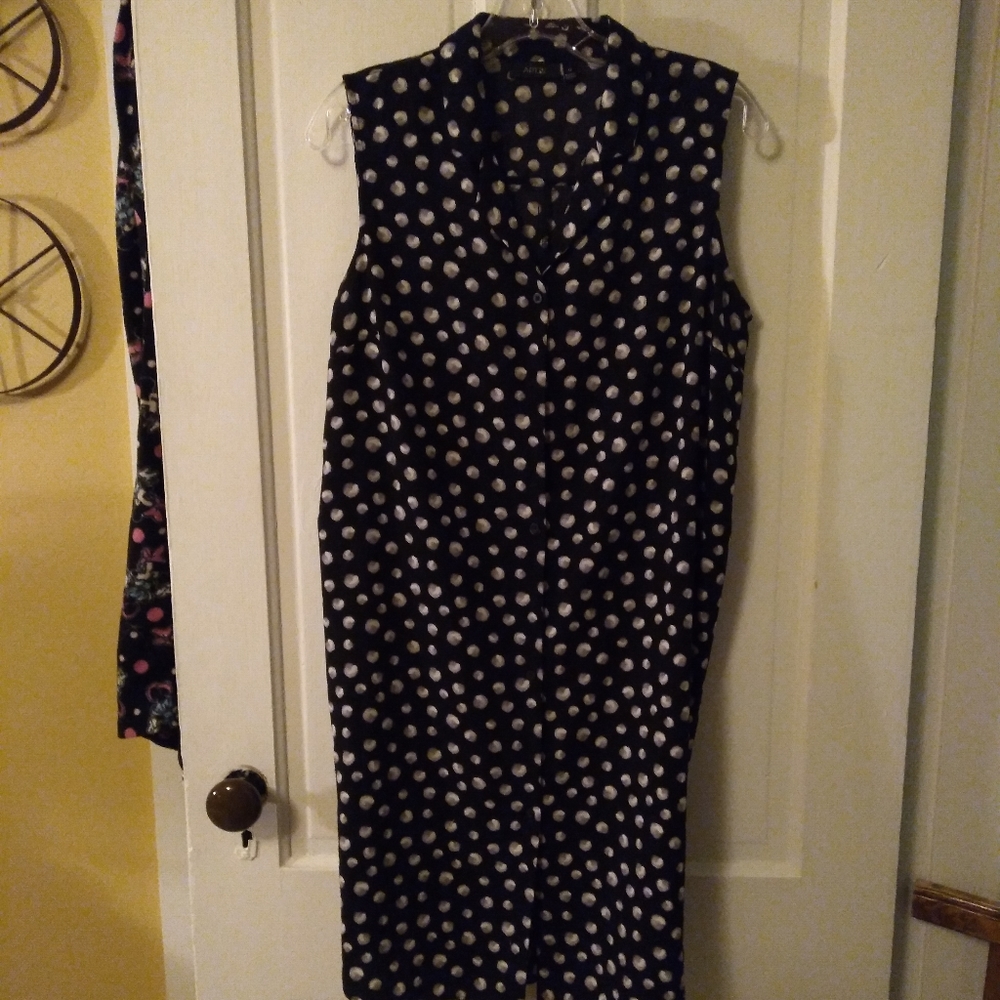 Apt.9 Black & White Polka Dot Dress